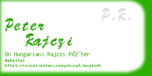 peter rajczi business card